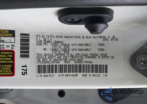 2020 Toyota Tacoma Trd Sport from USA, damaged, VIN 3TMCZ5AN9LM357429